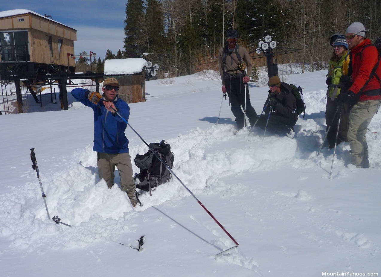 Avalanche probe training