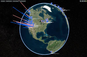 Snow Reports 3D Globe