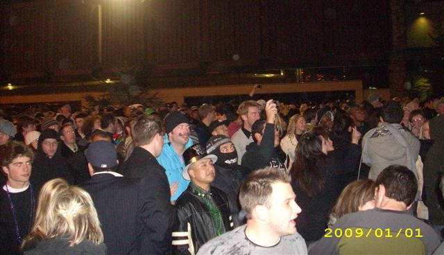 New Year's festivities in front of Harrah's