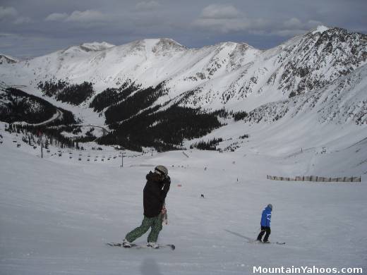 Blue ski run