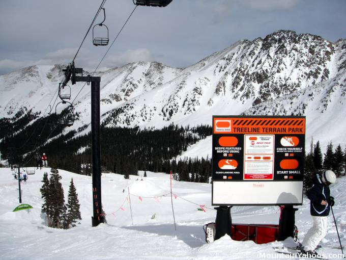 A-Basin: Terrain park entrance