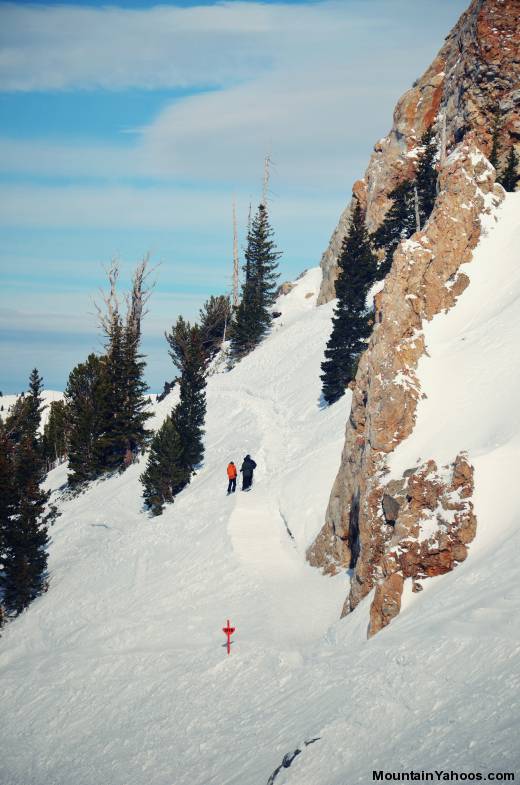 High Traverse, black diamond ski run