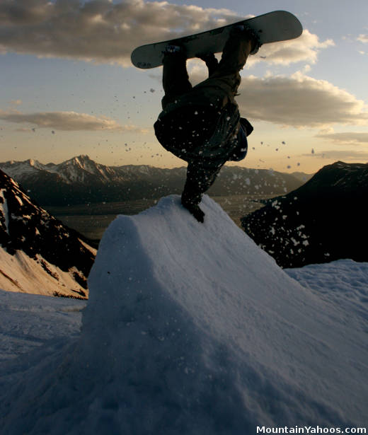 Alyeska AK: Terrain park hand plant