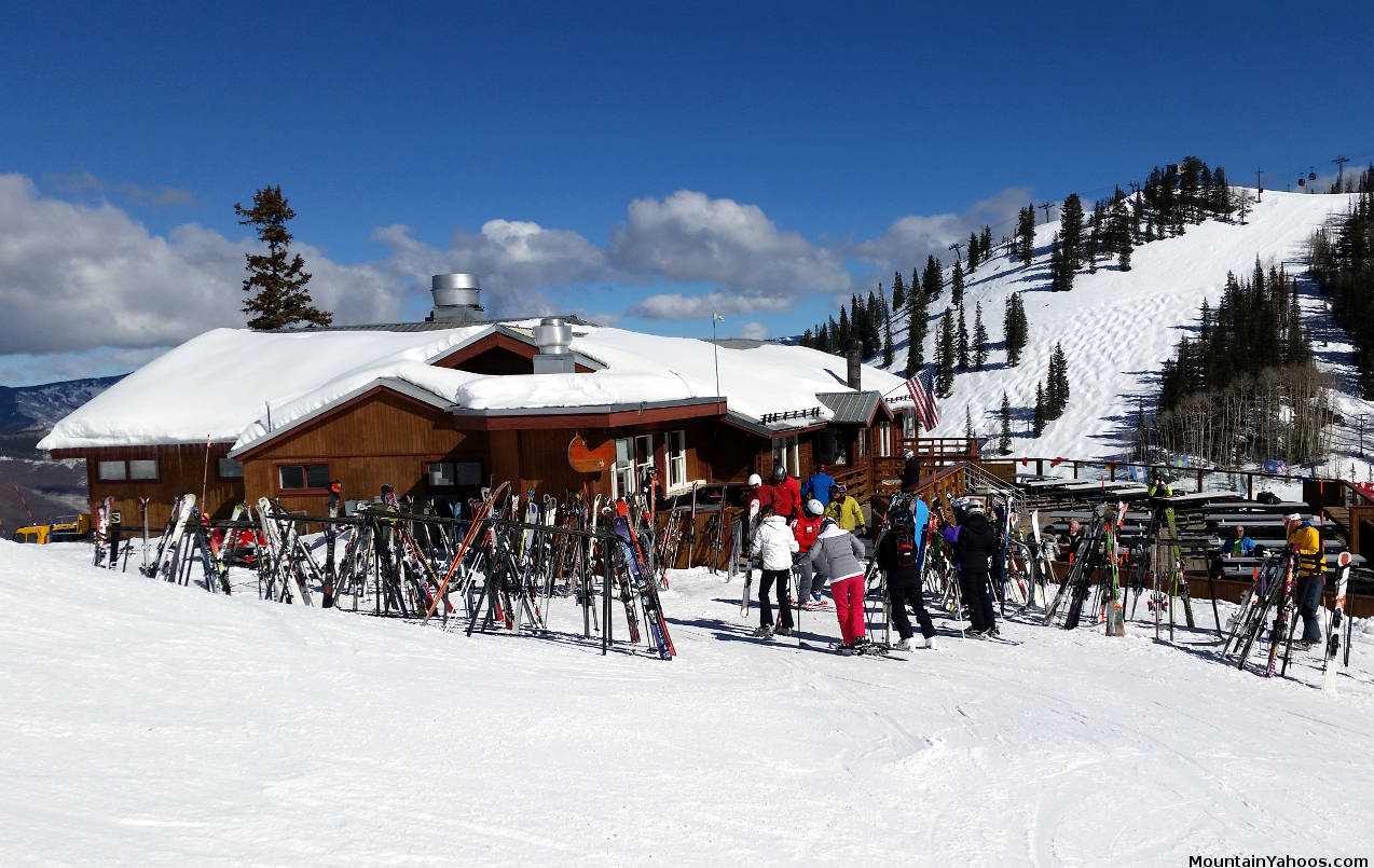 Bonnie's Lodge near the peak of Ruthie's lift