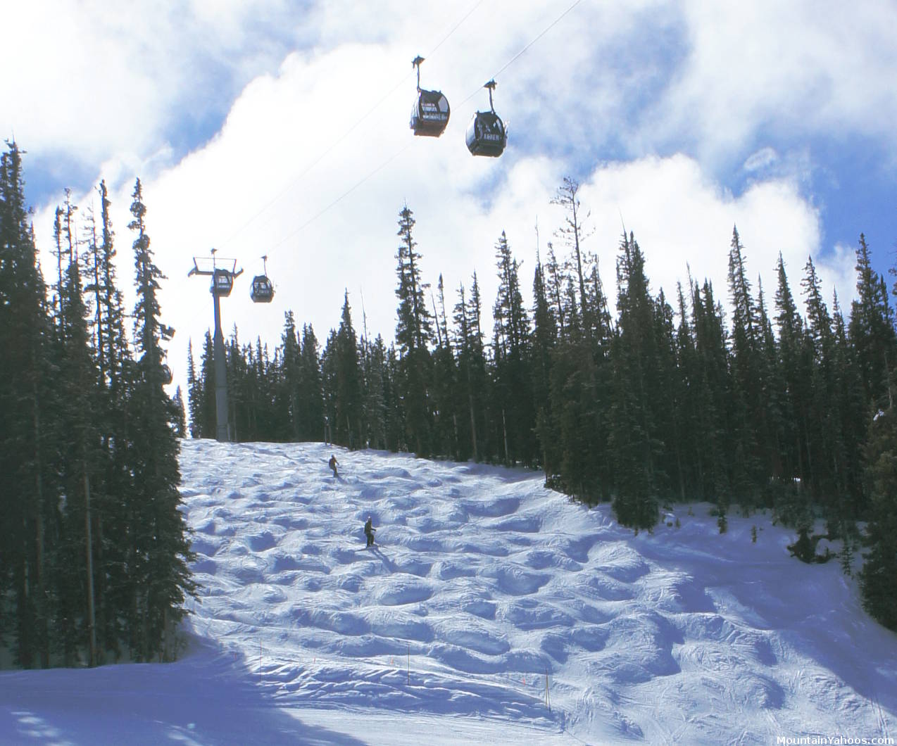 mogul run under the Silver Queen gondola