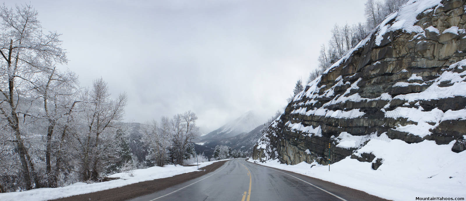 Mountain road to Aspen Colorado