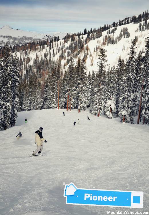 Intermediate blue ski run