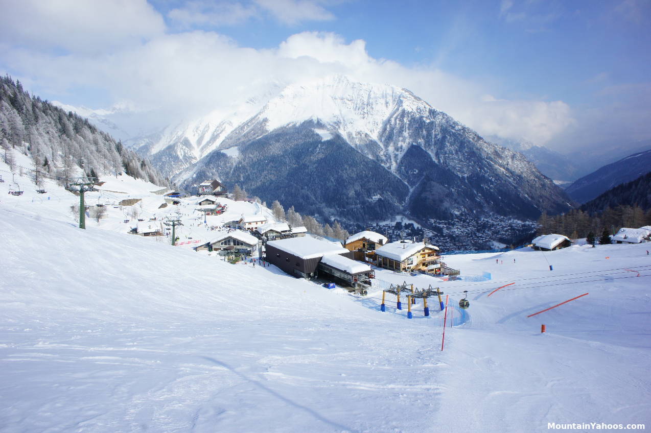 Base of Courmayeur ski resort