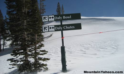 Daly Bowl / Daly Chutes Sign
