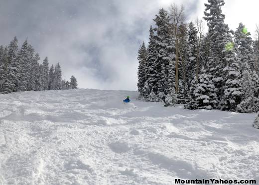 Donners Descent, black diamond ski run