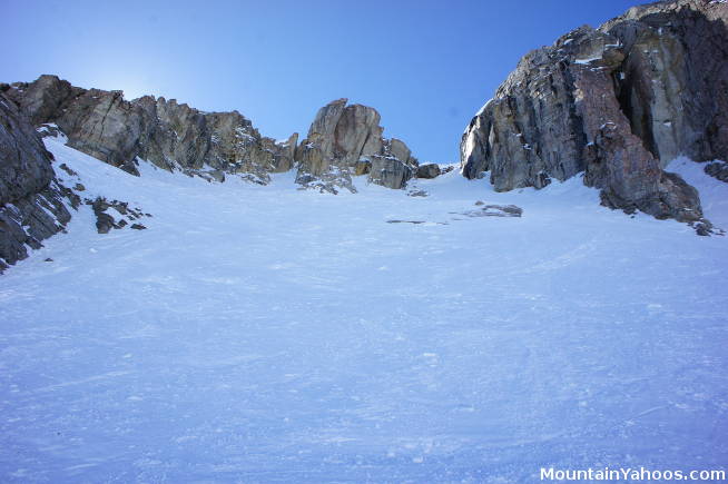 At the bottom of the Couloir