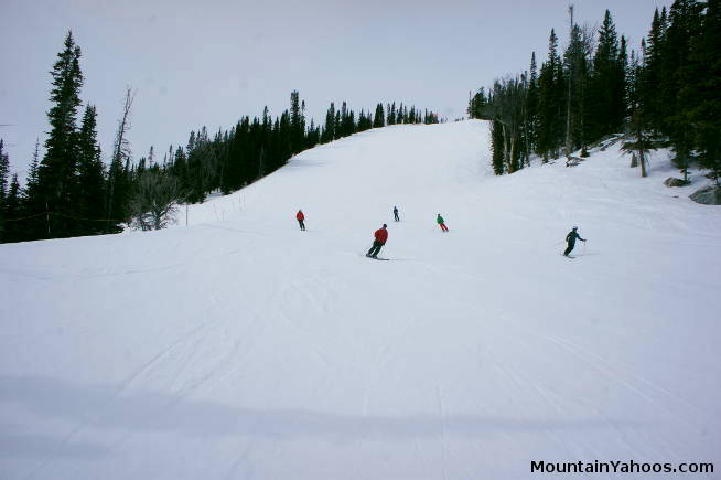 Blue connecting run Rendezvous Trail