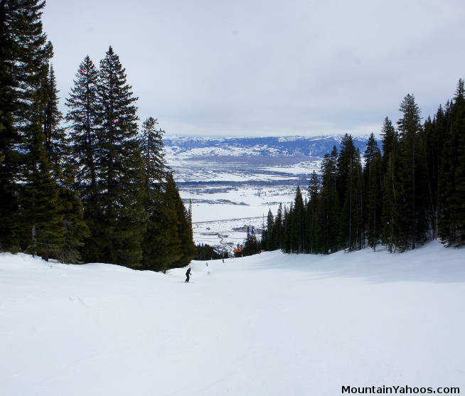 Blue connecting run Rendezvous Trail