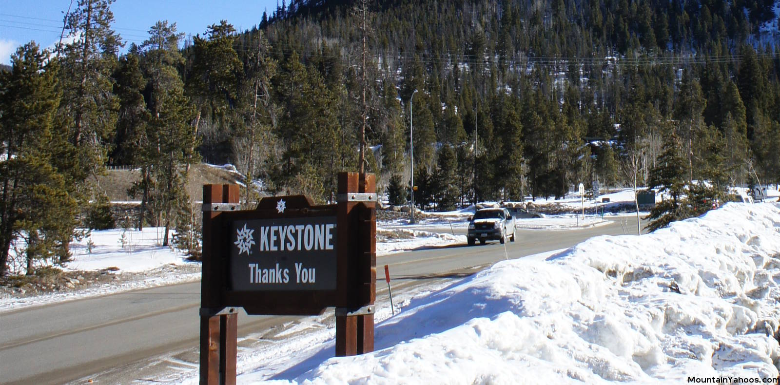 Keystone road sign