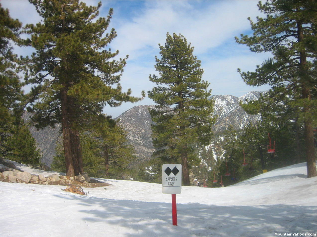 Top of Double Black run at Mt. Waterman