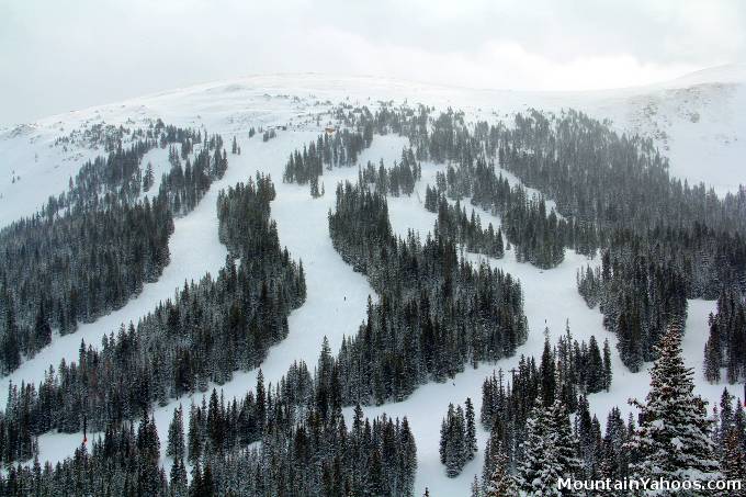 Blue ski run off of chair 1