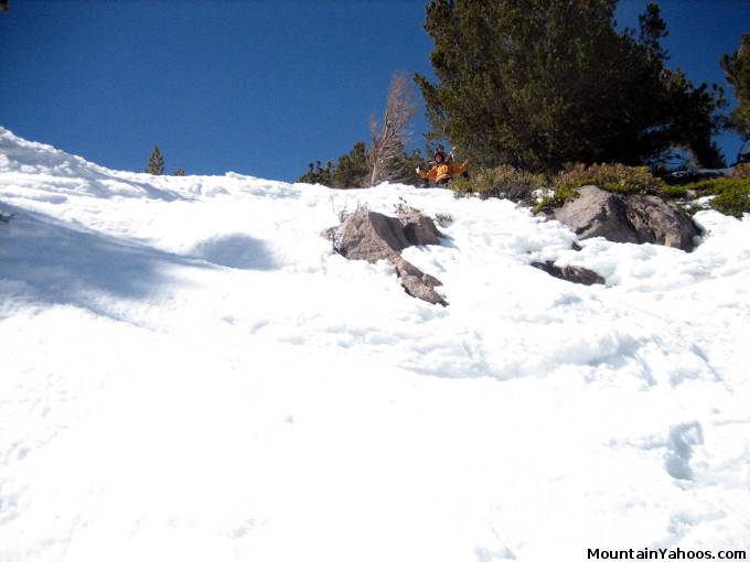 Hole In The Wall at Mammoth - View looking up from hole