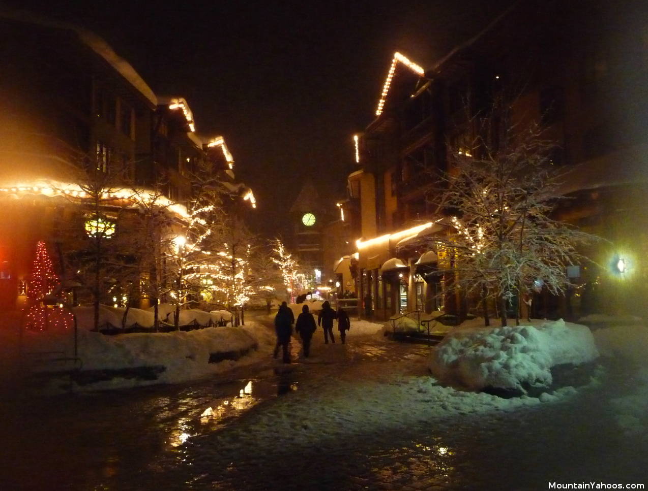 Mammoth Village at night