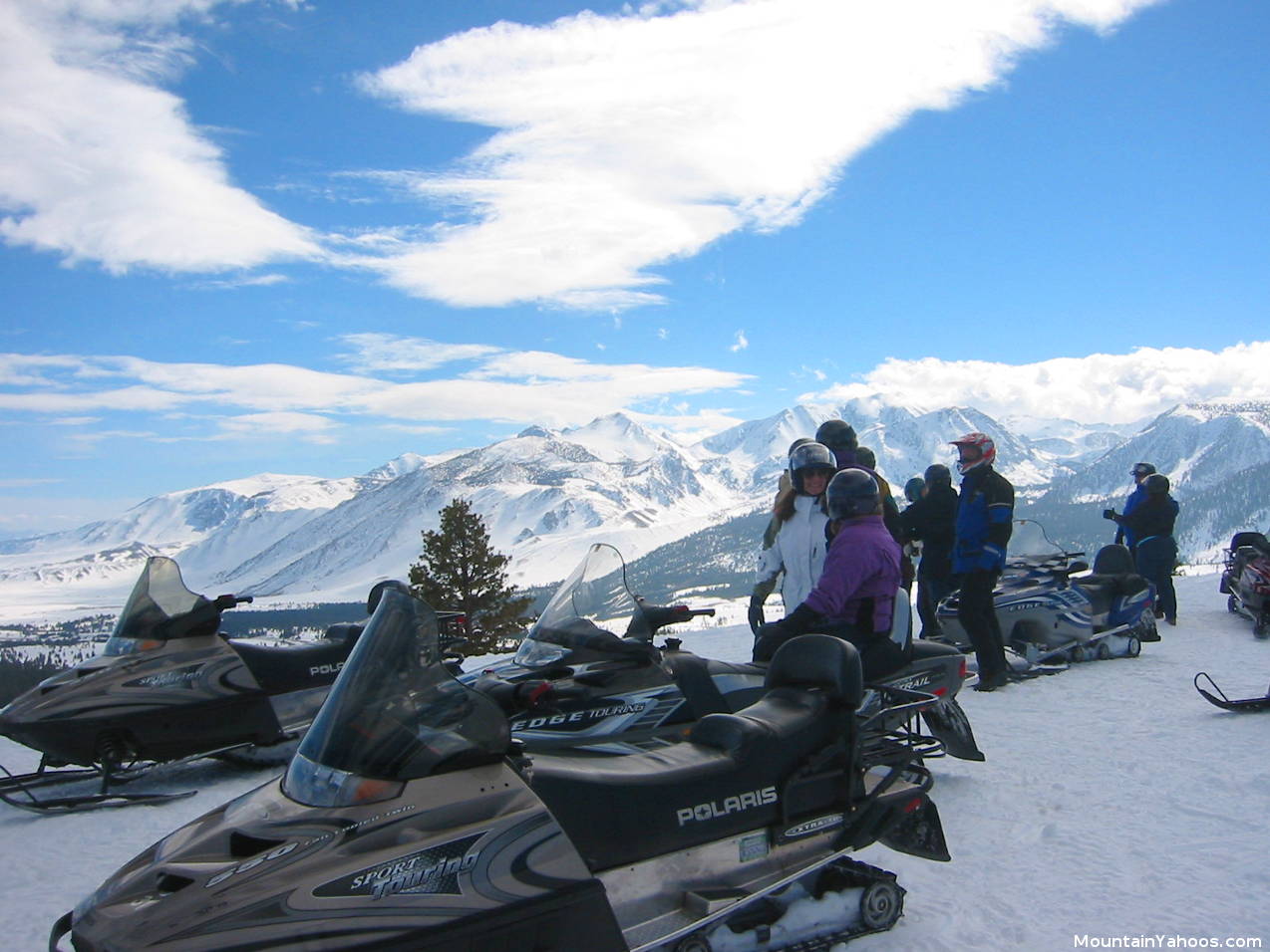 Snowmobiles at vista