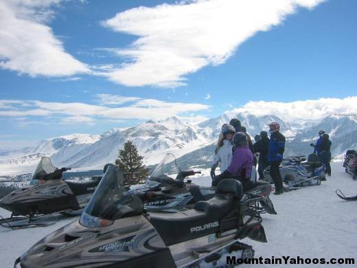 Snowmobiles at vista