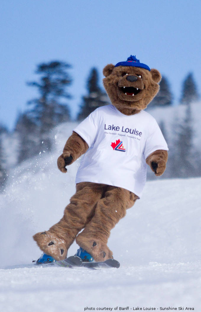 Banff - Lake Louise Alberta Canada ski resort mascot: Griff