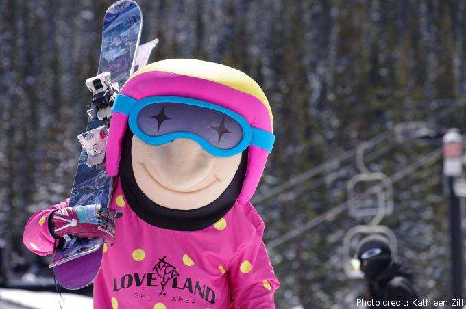 Loveland CO ski resort mascot Loveland Guy