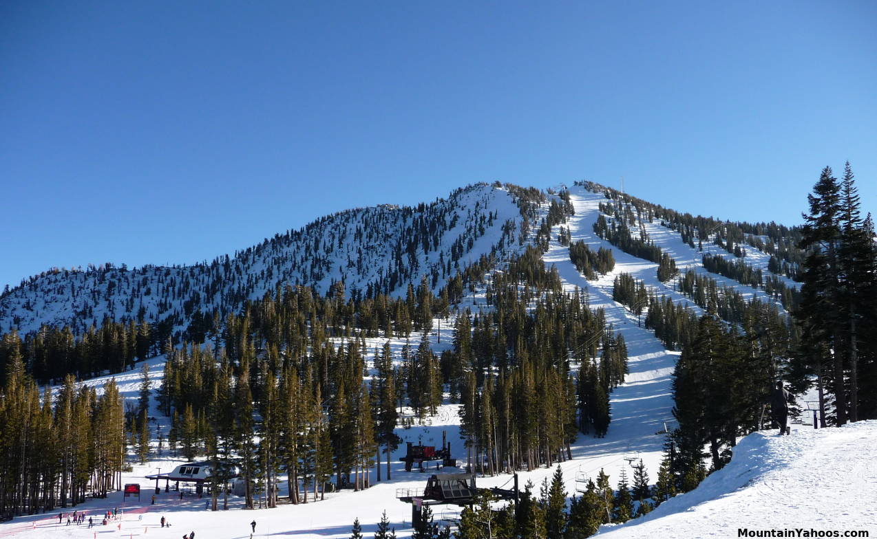 View of Mount Rose and chutes