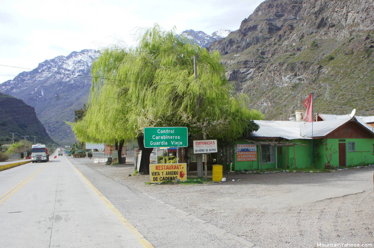 The last highway 60 tire chain rental on the way to Portillo