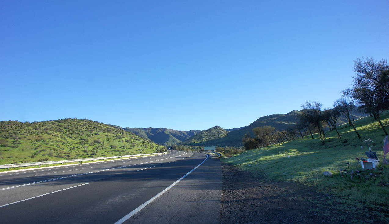 Highway 57 on the way to Portillo