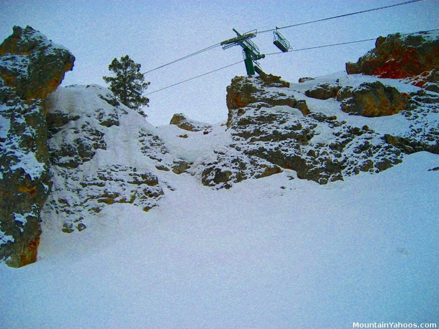 Chute and Rocks with Paradise lift in background