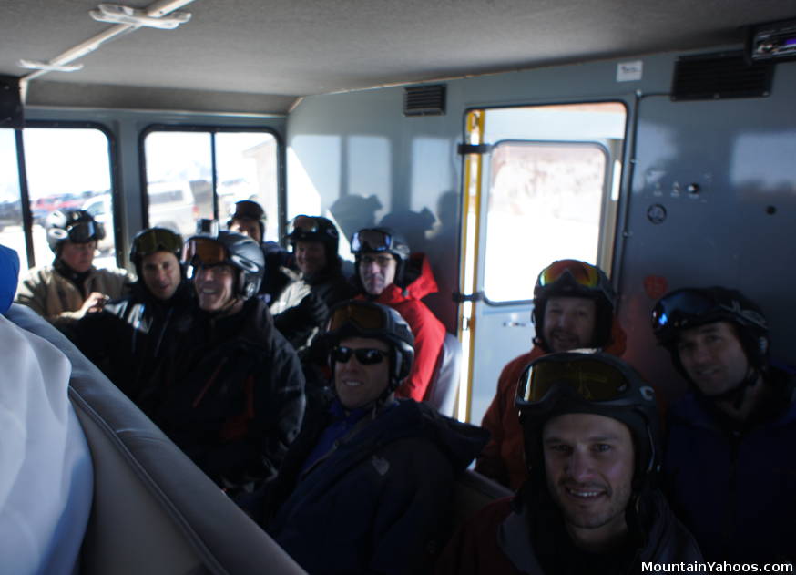 Inside the snowcat