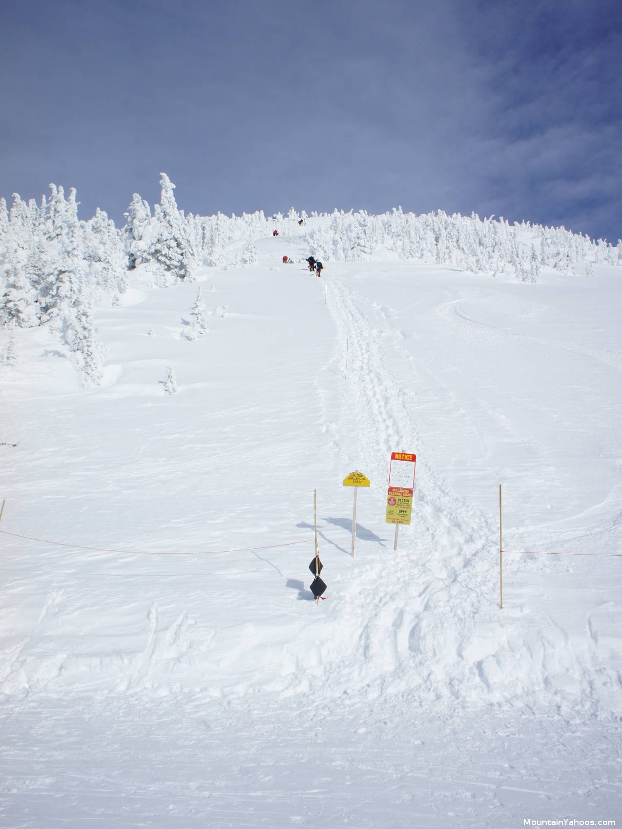 Hike to the top from the top of the lift The Stoke