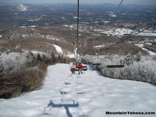 Mogul Skiing at Lift Line