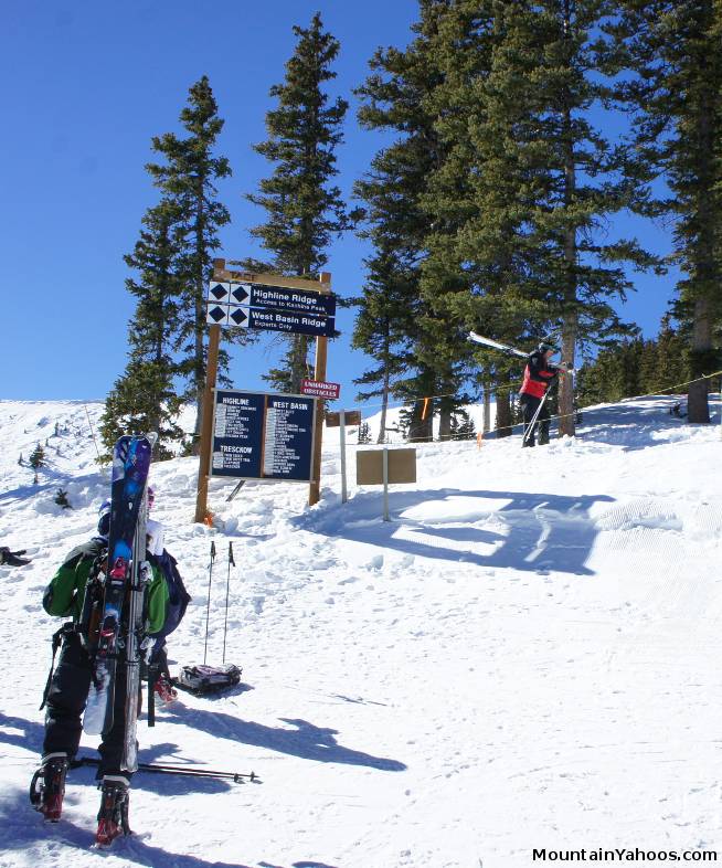 Highline Hike entrance at Taos NM Ski Valley