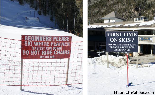 Taos NM Ski Valley Warning Signs