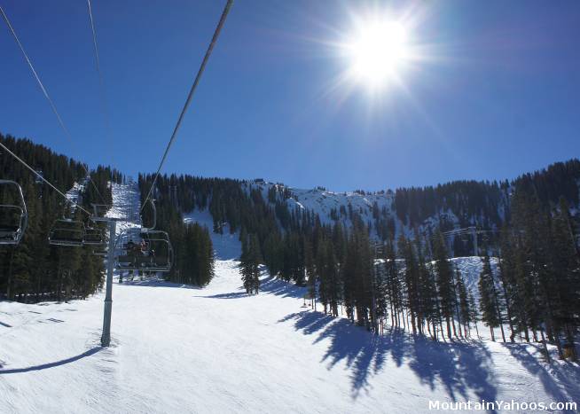 View of West Basin Ridge from lift 2 at Taos NM Ski Valley