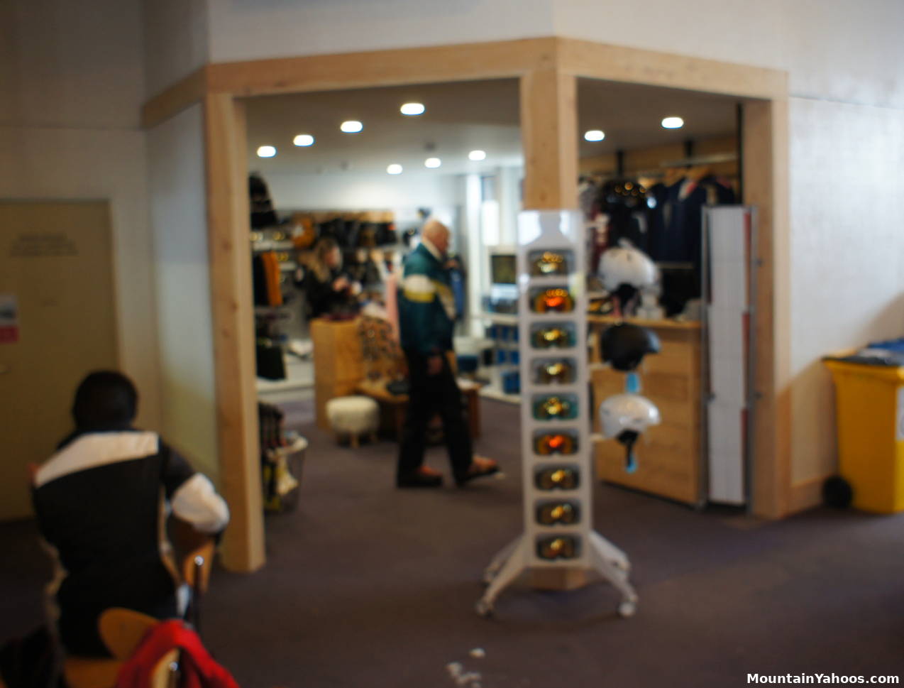 Inside the retail shop at the base of Treble Cone
