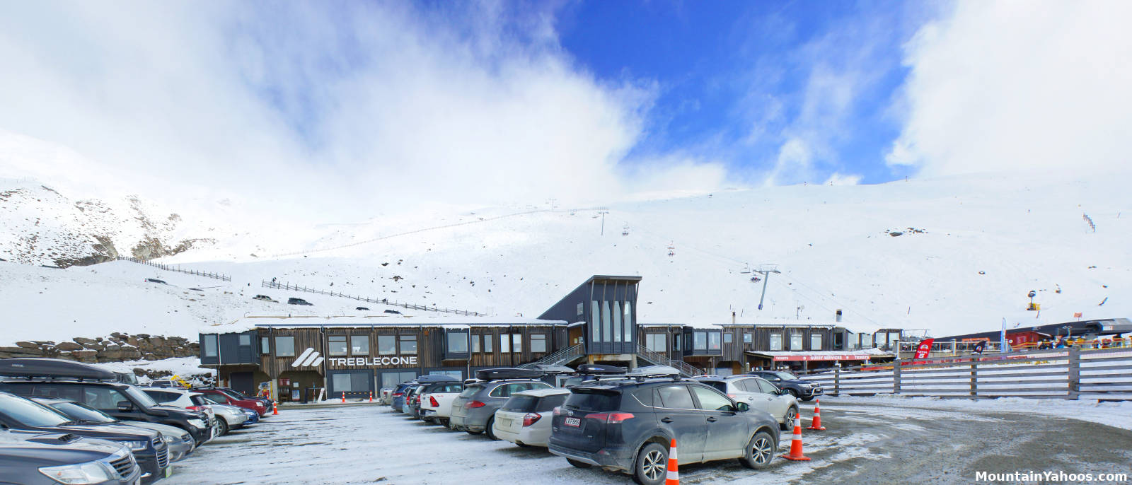 Treble Cone ski base and mountain