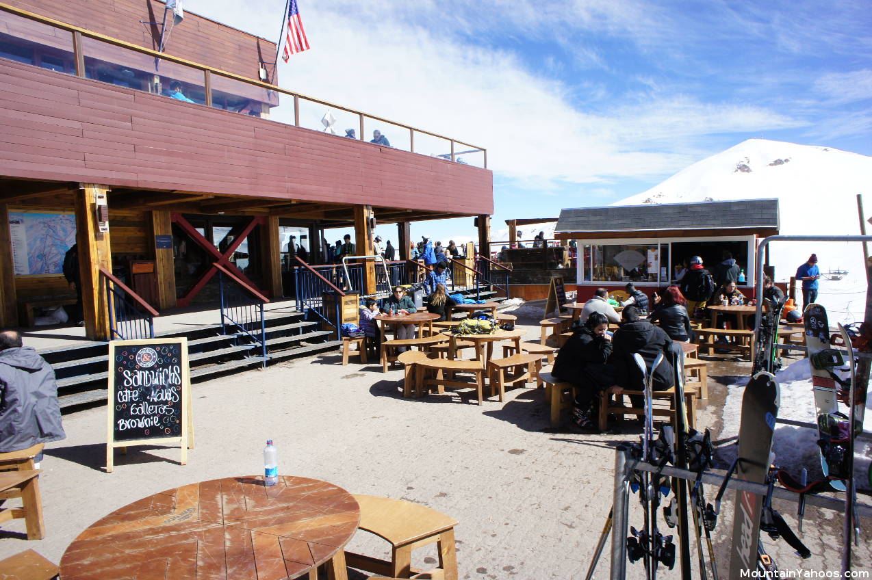 Valle Nevado Chile mountain base patio