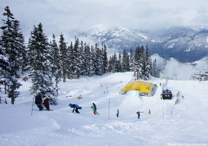 Whistler terrain park - stunt mat