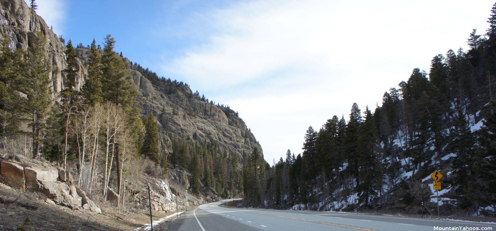 Highway 160 on the way to Wolf Creek ski reosrt